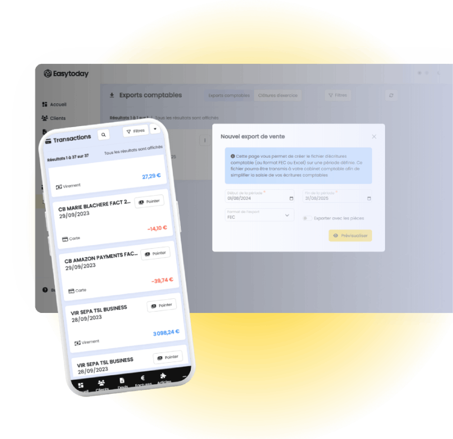 Fonctionnalités du logiciel Easytoday