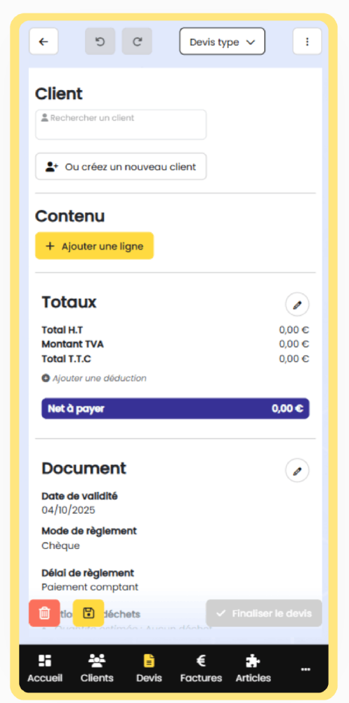 Logiciel de devis et facturation Easytoday pour le BTP